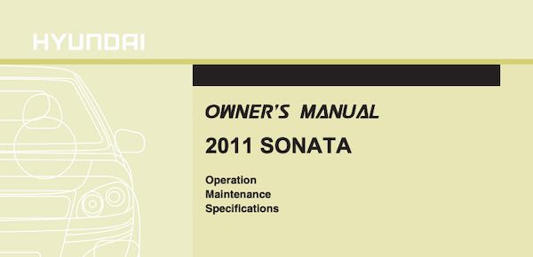 11 2011 Hyundai Sonata owners manual