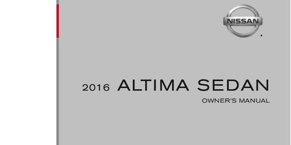 2016 Nissan Altima Owners Manual