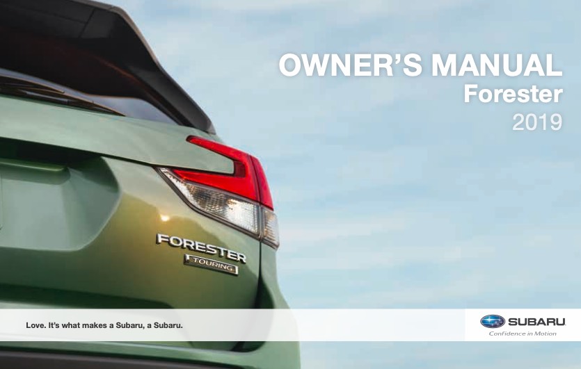 2019 Subaru Forester Owners Manual