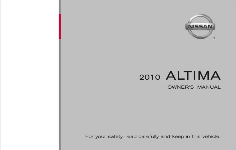 2010 Nissan Altima Owners Manual Pdf 450 Pages