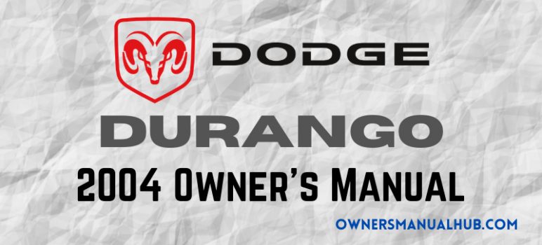 2004 Dodge Durango Owners Manual