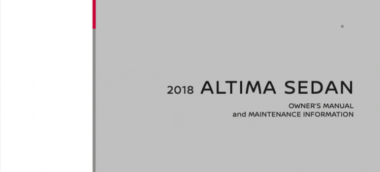 2018 Nissan Altima Owners Manual