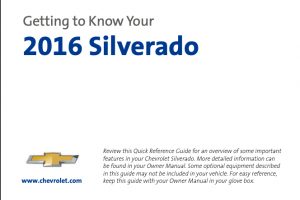 2016 Chevrolet Silverado Owners Manual