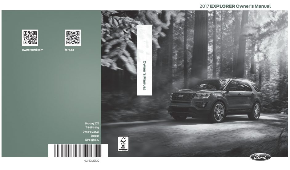2017 Ford Explorer Owners Manual PDF - 545 Pages