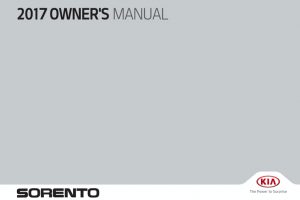 2017 Kia Sorento Owners Manual