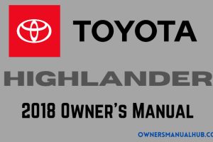 2018 Toyota Highlander Owners Manual