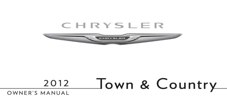 2012 Chrysler Town And Country Owners Manual