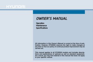 2016 Hyundai Sonata Owners Manual