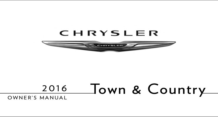 2016 Chrysler Town And Country Owners Manual PDF 727 Pages