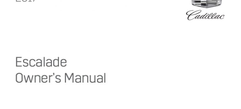 2017 Cadillac Escalade Owners Manual