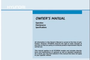 2017 Hyundai Sonata Owners Manual