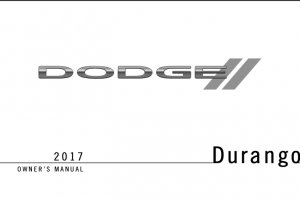 2017 Dodge Durango Owners Manual