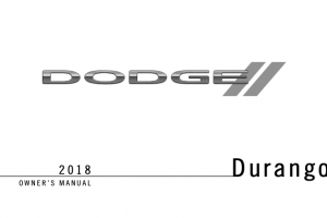 2018 Dodge Durango Owners Manual