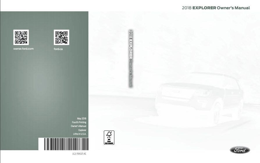 2018 Ford Explorer Owners Manual PDF - 571 Pages