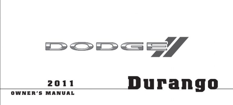 2011 Dodge Durango Owners Manual