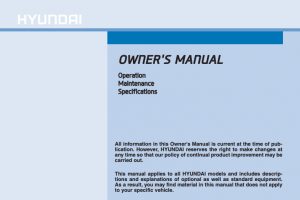 2015 Hyundai Sonata Owners Manual