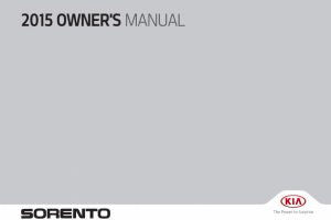 2015 Kia Sorento Owners Manual