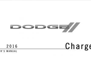2016 Dodge Charger Owners Manual