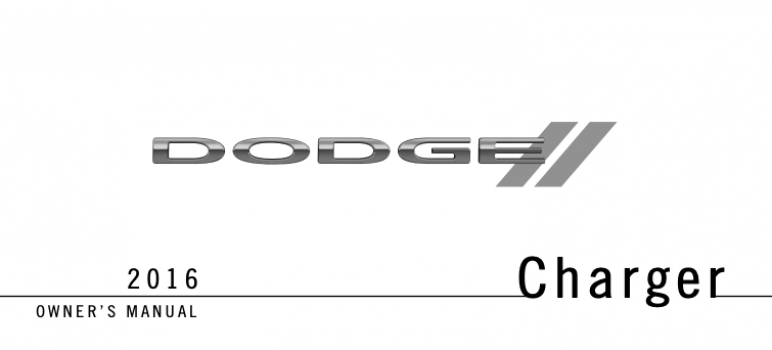 2016 Dodge Charger Owners Manual