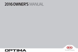 2016 Kia Optima Owners Manual