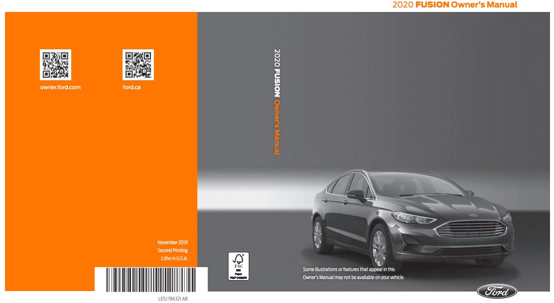 14 2014 Ford Fusion owners manual with Navigation/SYNC