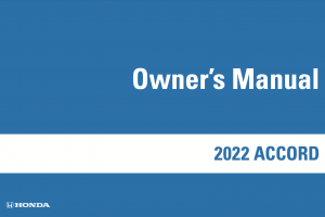 2022 Honda Accord Owners Manual