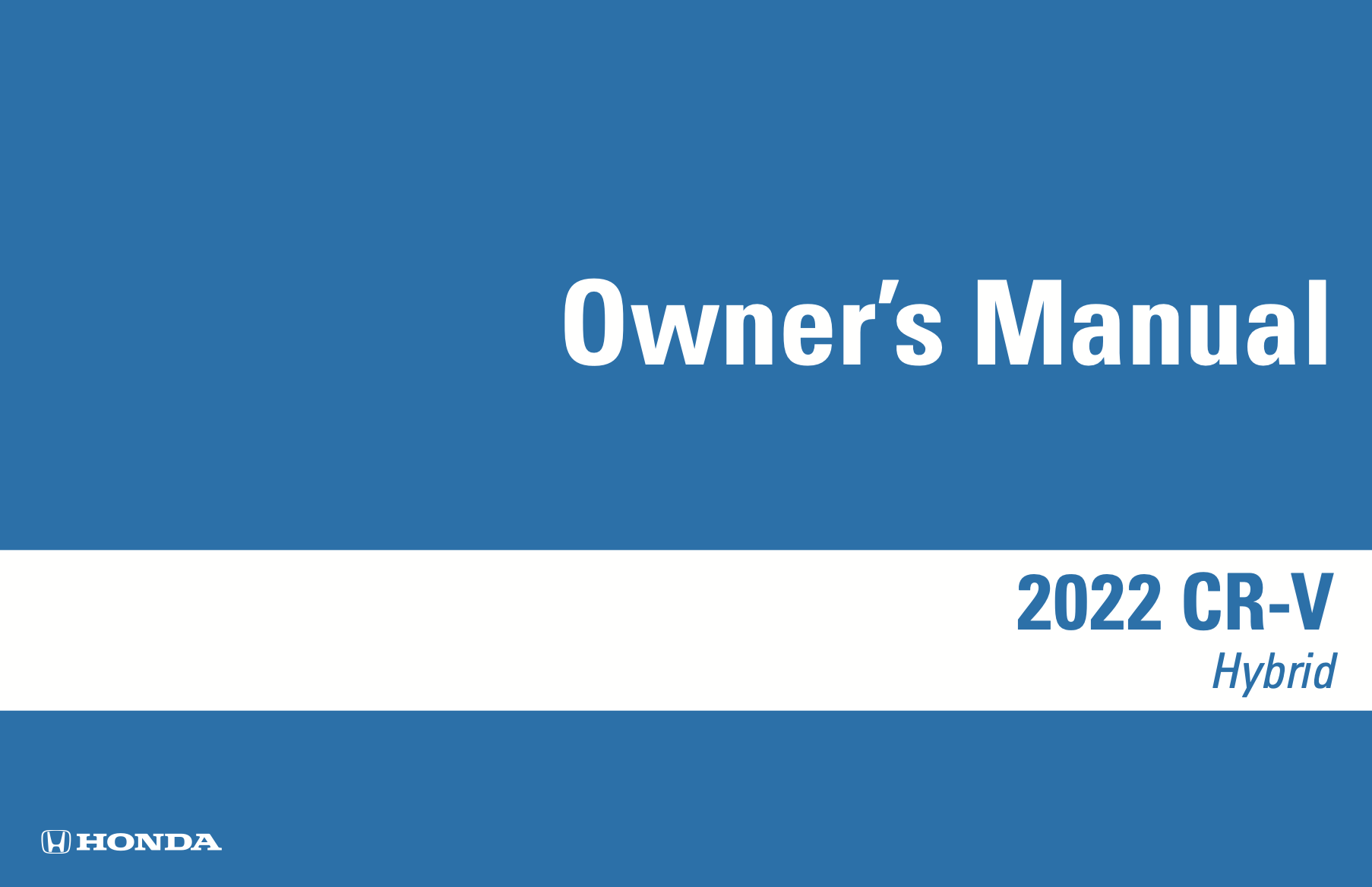 2022 Honda CRV Owners Manual PDF 692 Pages