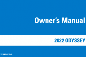 2022 Honda Odyssey Owners Manual