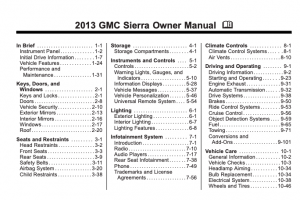 2013 GMC Sierra Owners Manual